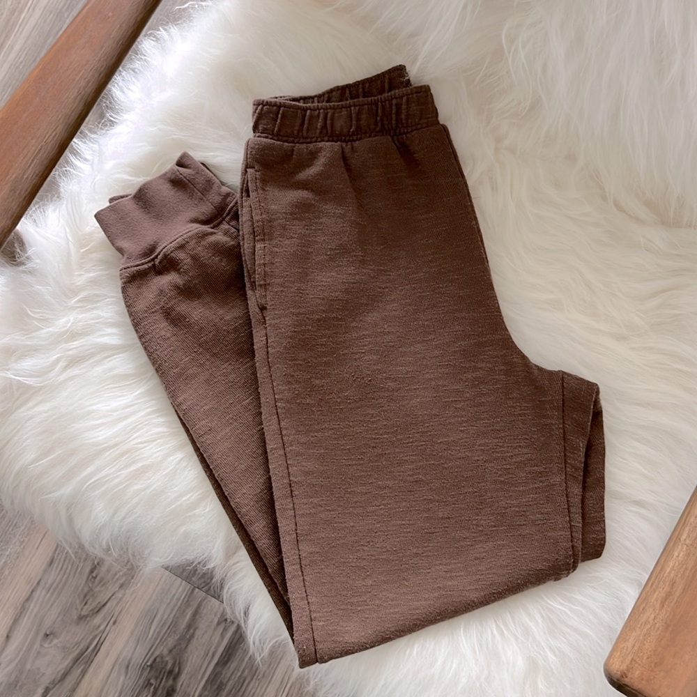 GAP Duofold Joggers in Cozy Brown